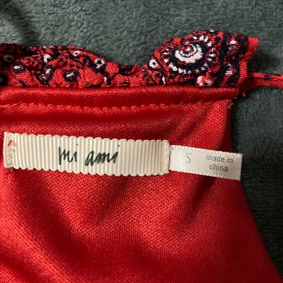 Mi Ami Red Boho Lace Mini Tank Dress Women's Size Small.. - Picture 7 of 7